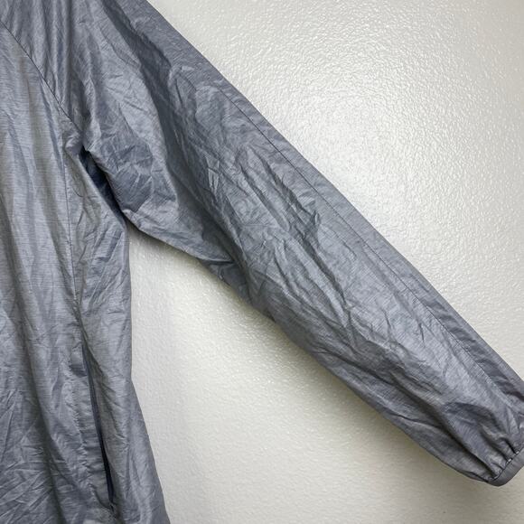 Uniqlo Packable Parka Jacket Xl Silver Full Zip Outdoors Vented Pockets Hiking - Picture 6 of 12